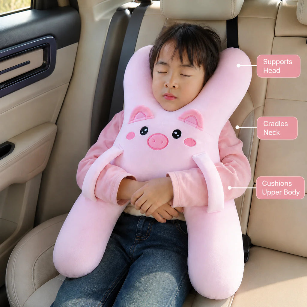 Kids Travel Pillow - Cuddly Animal Comfort 🧸