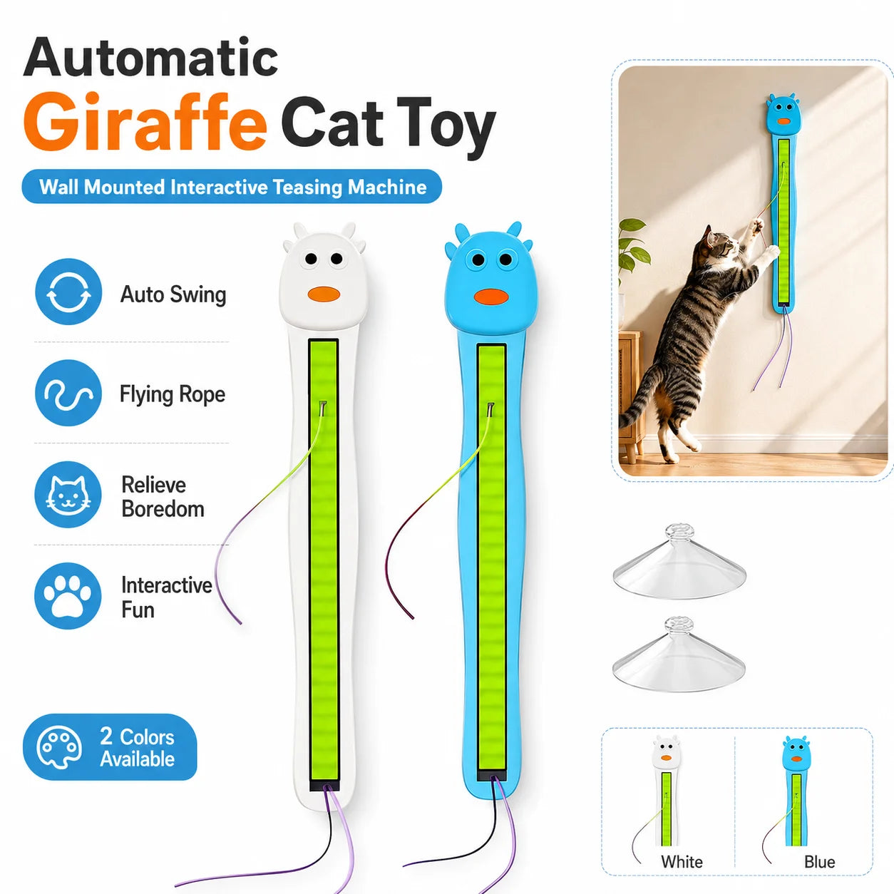 Electric Cat Teaser Wall – Mount Toy