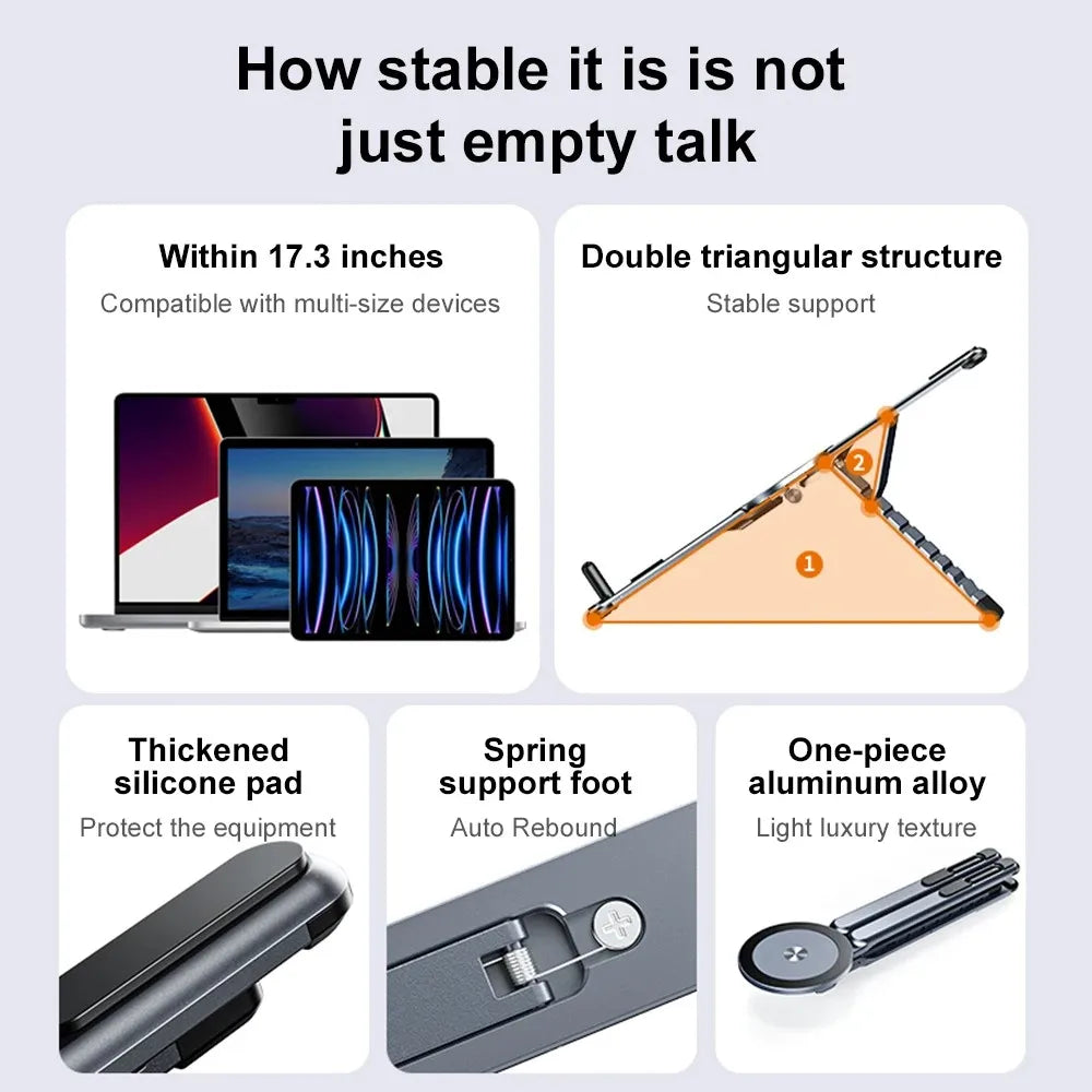 AirFold Trio Stand - Foldable Aluminum Stand